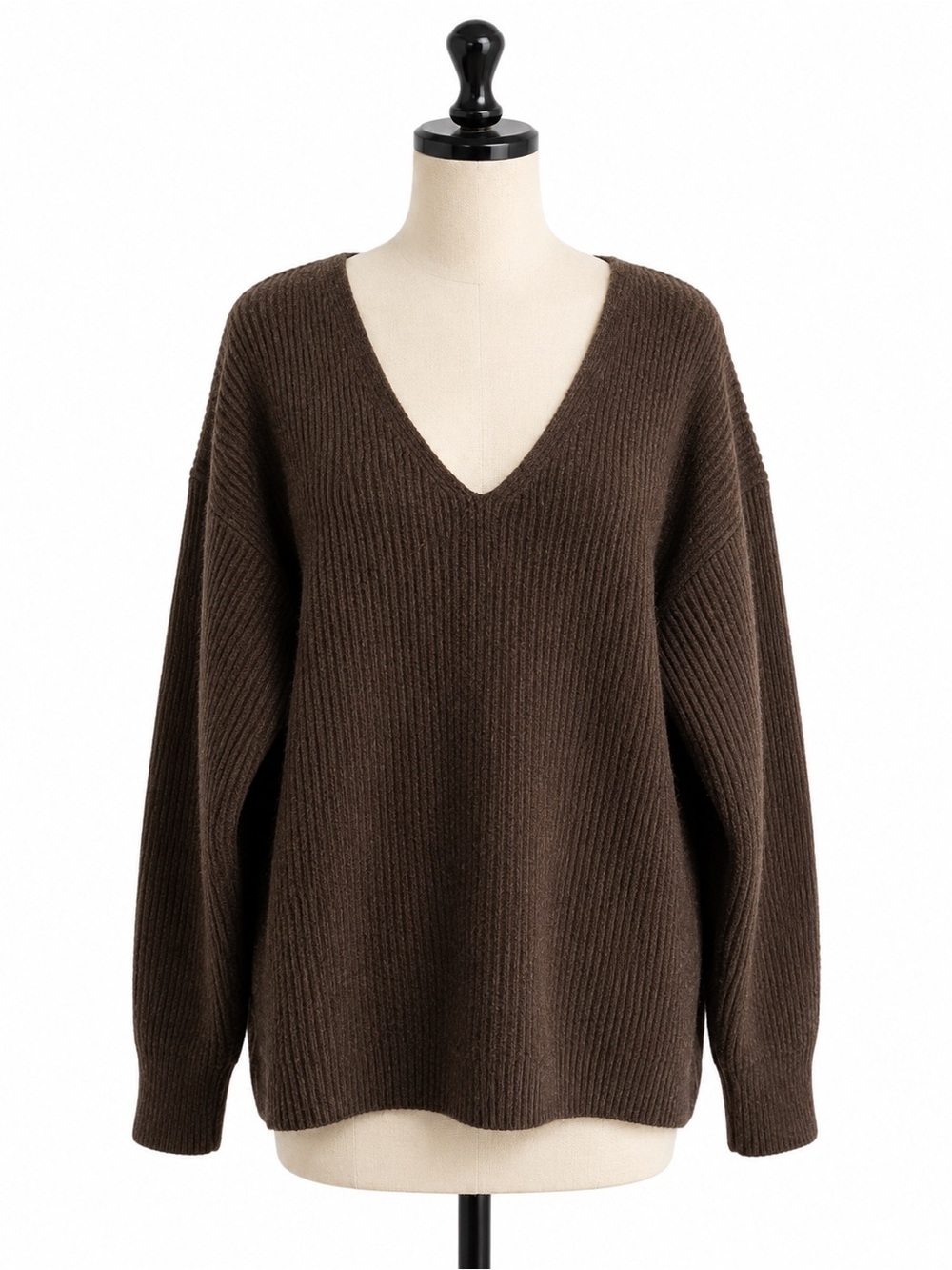 Ava & Viv V-Neck Brown Women's Sweater EUC